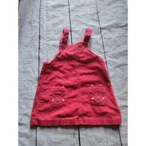 Carter's Baby Girl Dark Pink Corduroy Dress Size 12M